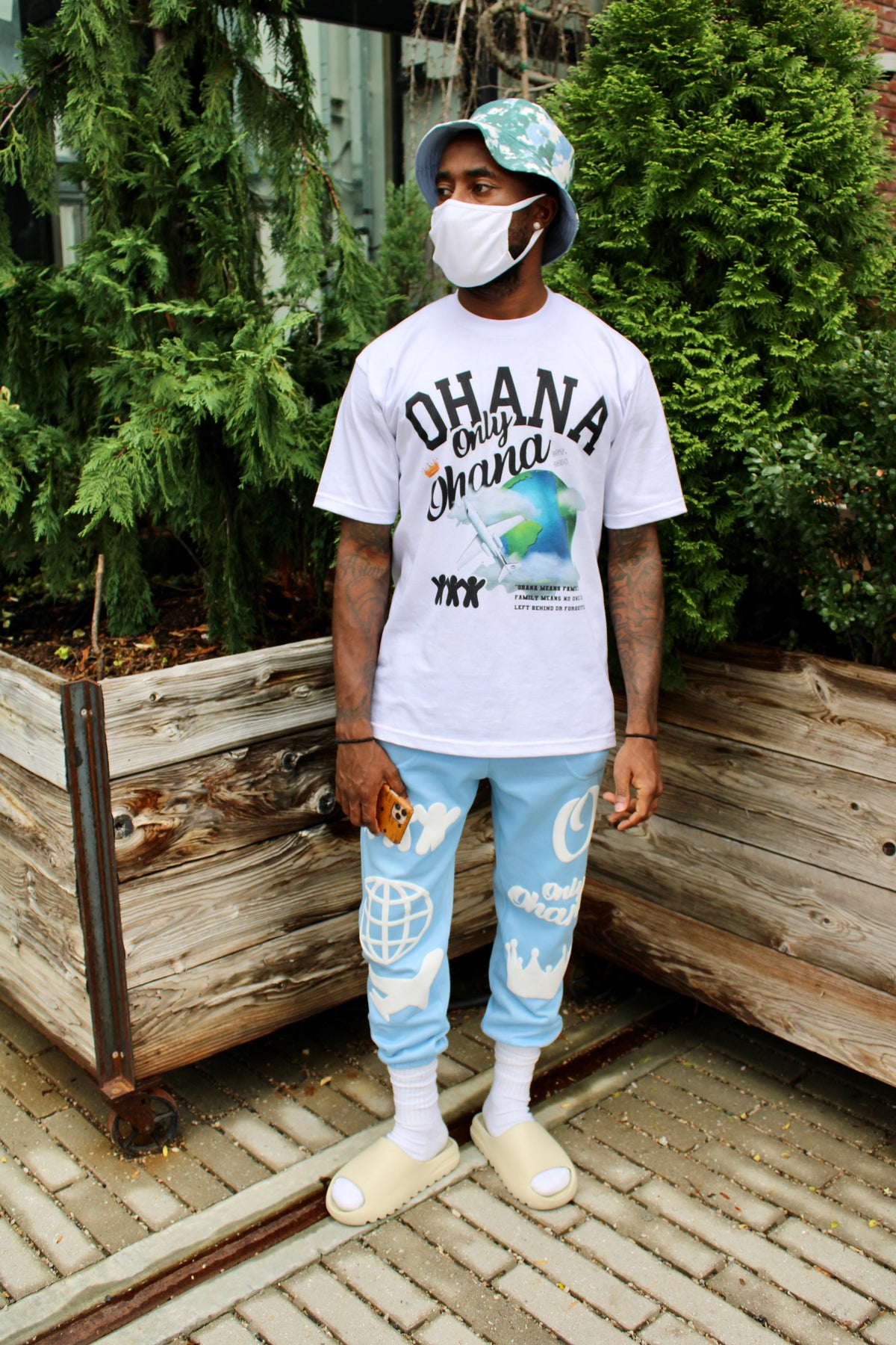 'Think Global' Sweatpant - Baby Blue