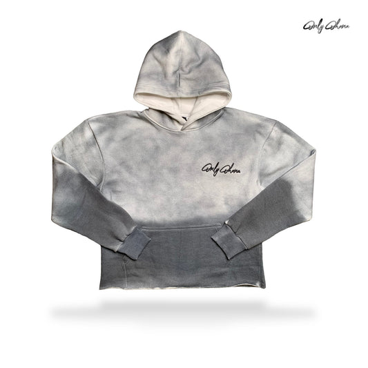 Signature Cropped Pull-Over - Cement Tie Dye