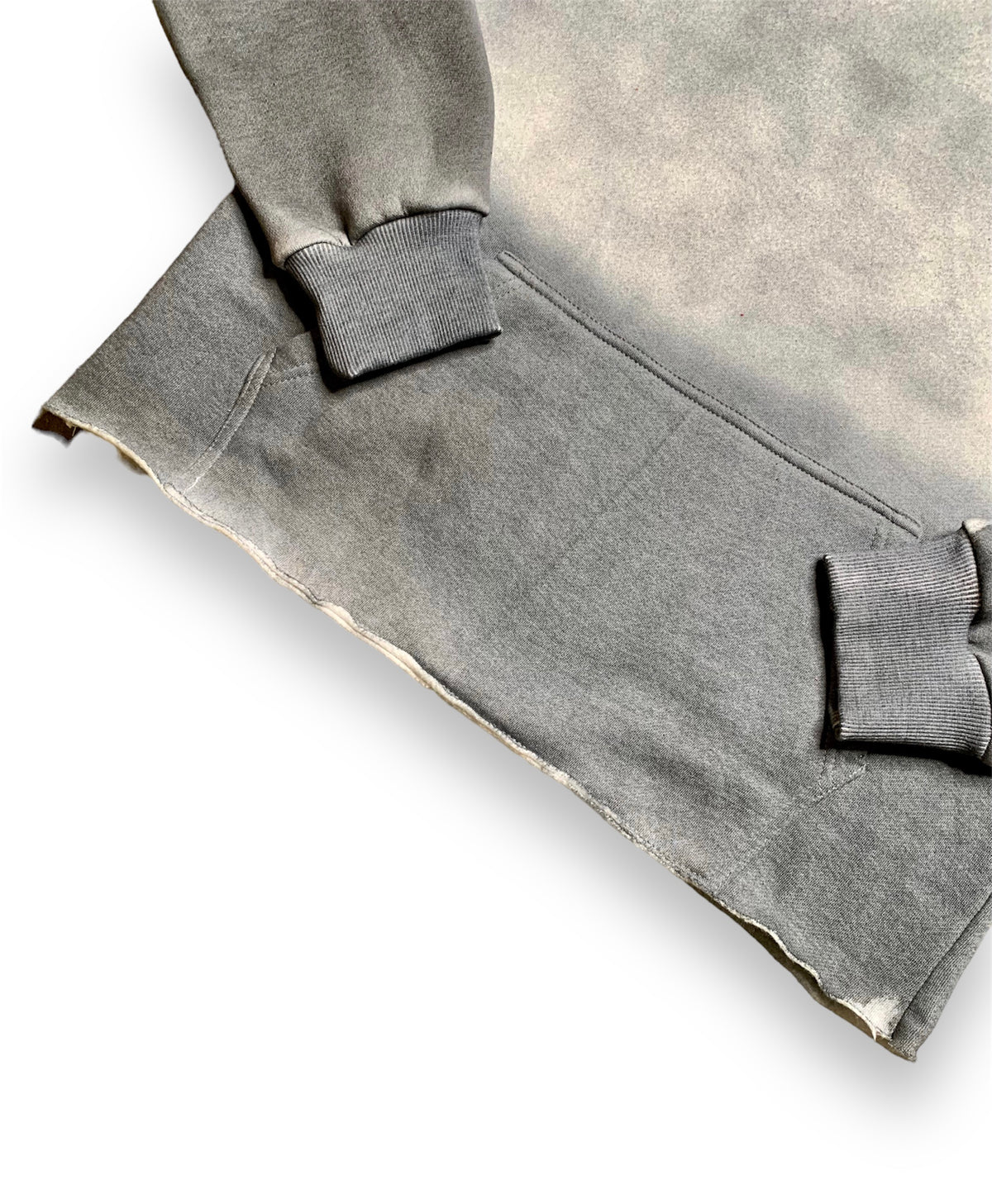 Signature Cropped Pull-Over - Cement Tie Dye