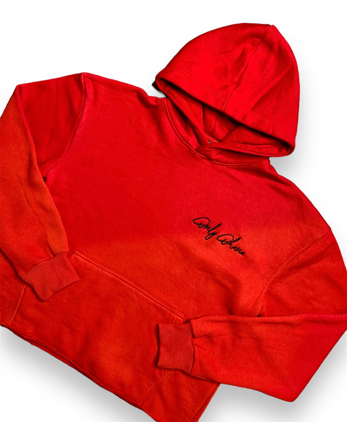 Signature Cropped Pull-Over - Fire Tie Dye