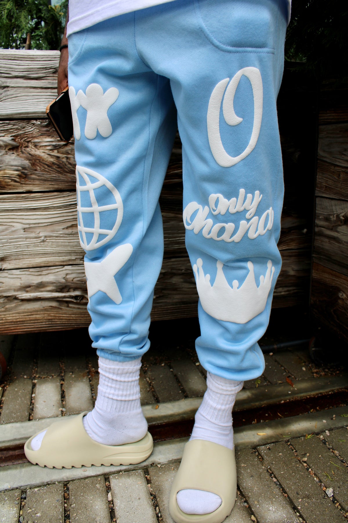 'Think Global' Sweatpant - Baby Blue