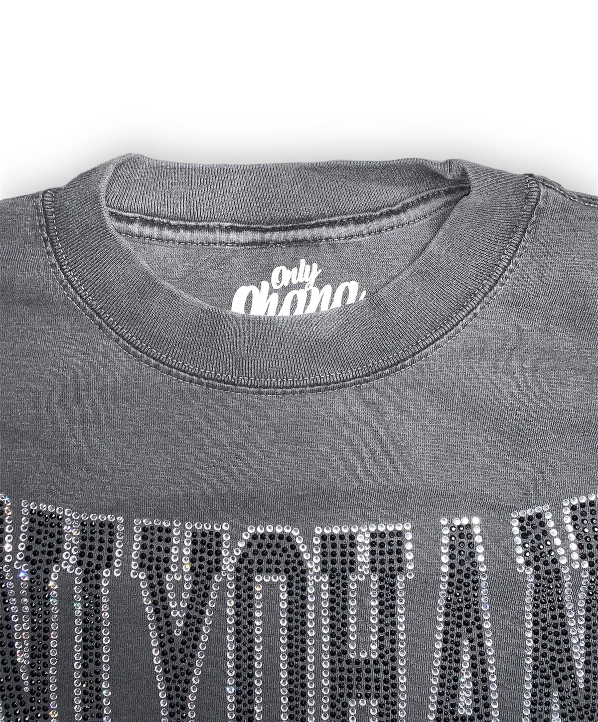 Rhinestone Cut-Off - Vintage Grey