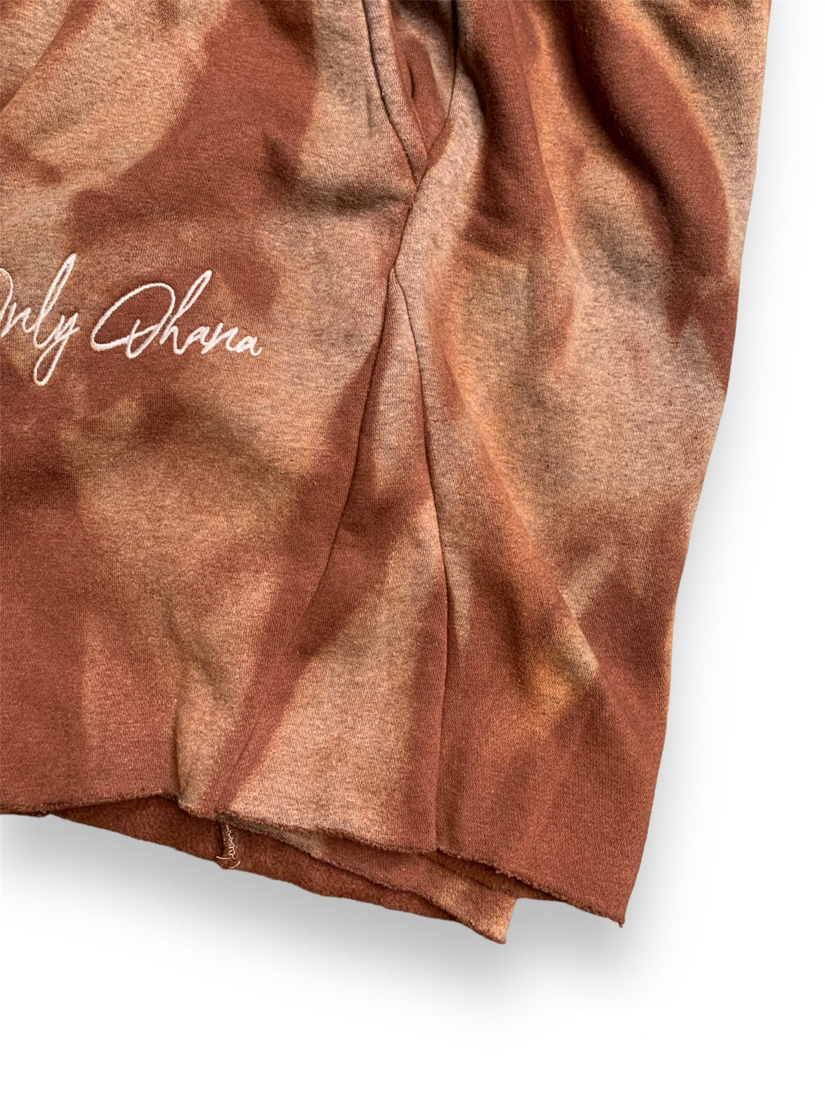 Signature Marble Wash Flare Sweatshorts - Brown