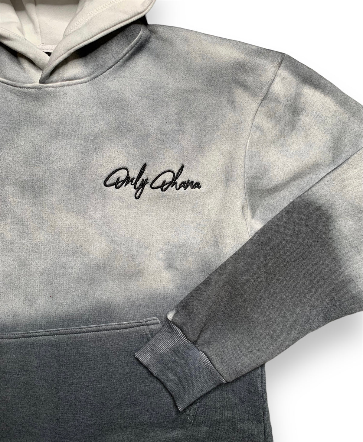 Signature Cropped Pull-Over - Cement Tie Dye