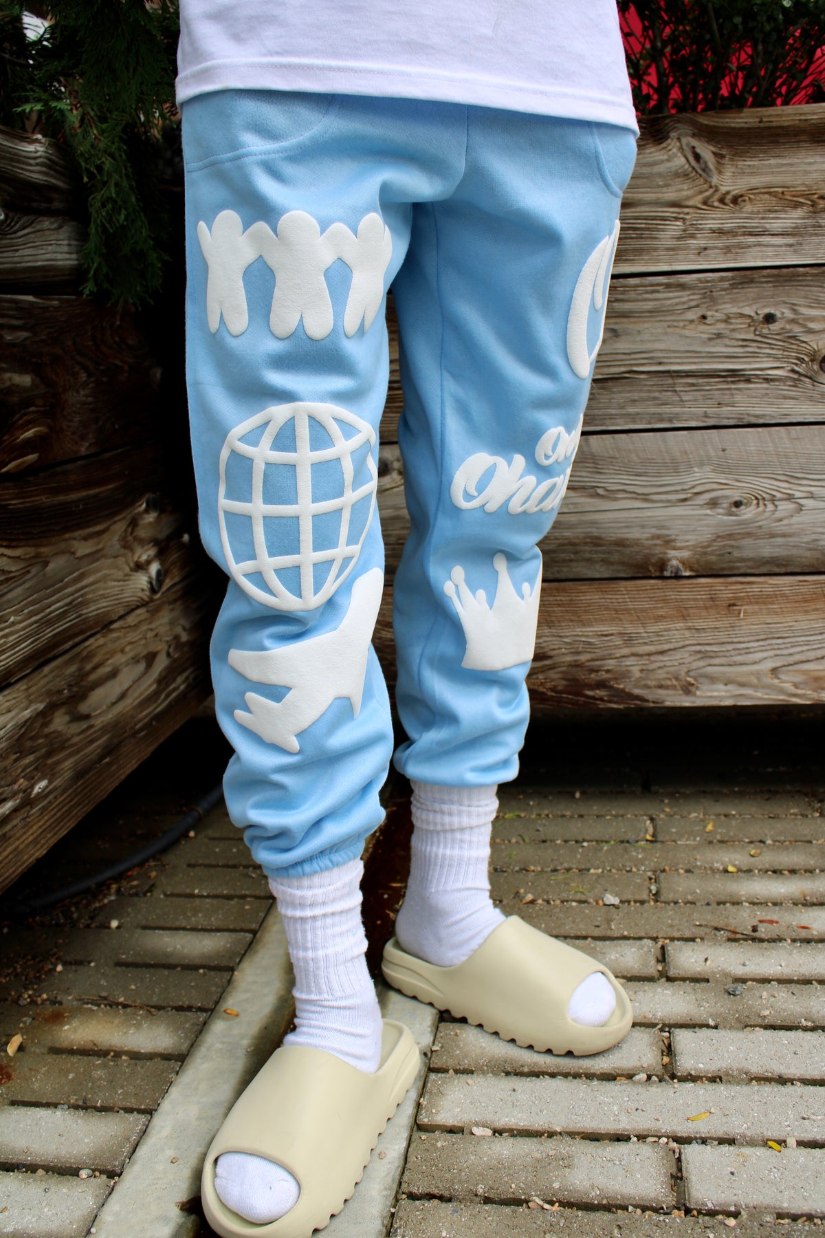 'Think Global' Sweatpant - Baby Blue
