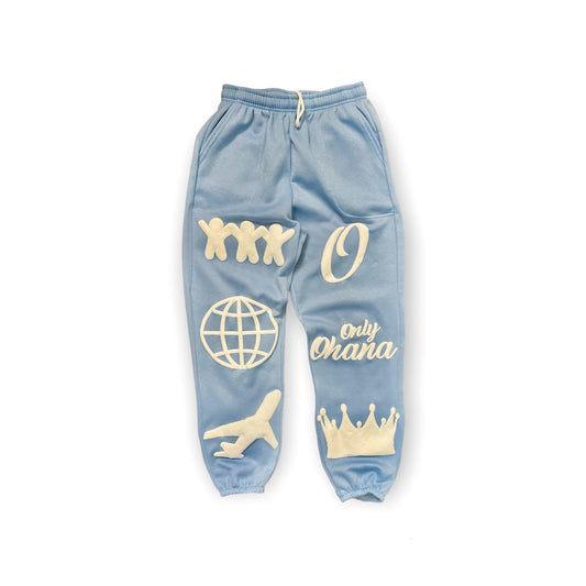 'Think Global' Sweatpant - Baby Blue