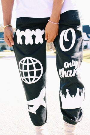 'Think Global' Sweatpant - Black